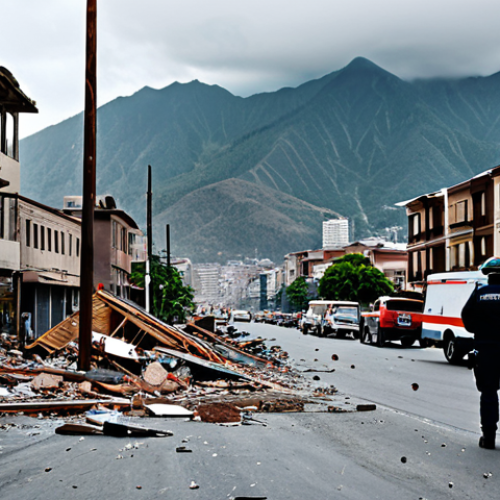 Home 9 Earthquake Aftermath - Urban Scene**
A desolate cityscape after a major earthquake, buildings collapsed, debris-filled streets, emergency responders searching for survivors, fully clothed, appropriate content, safe for work, professional photography, overcast sky, distant mountains, perfect anatomy, natural proportions, modest clothing.
**